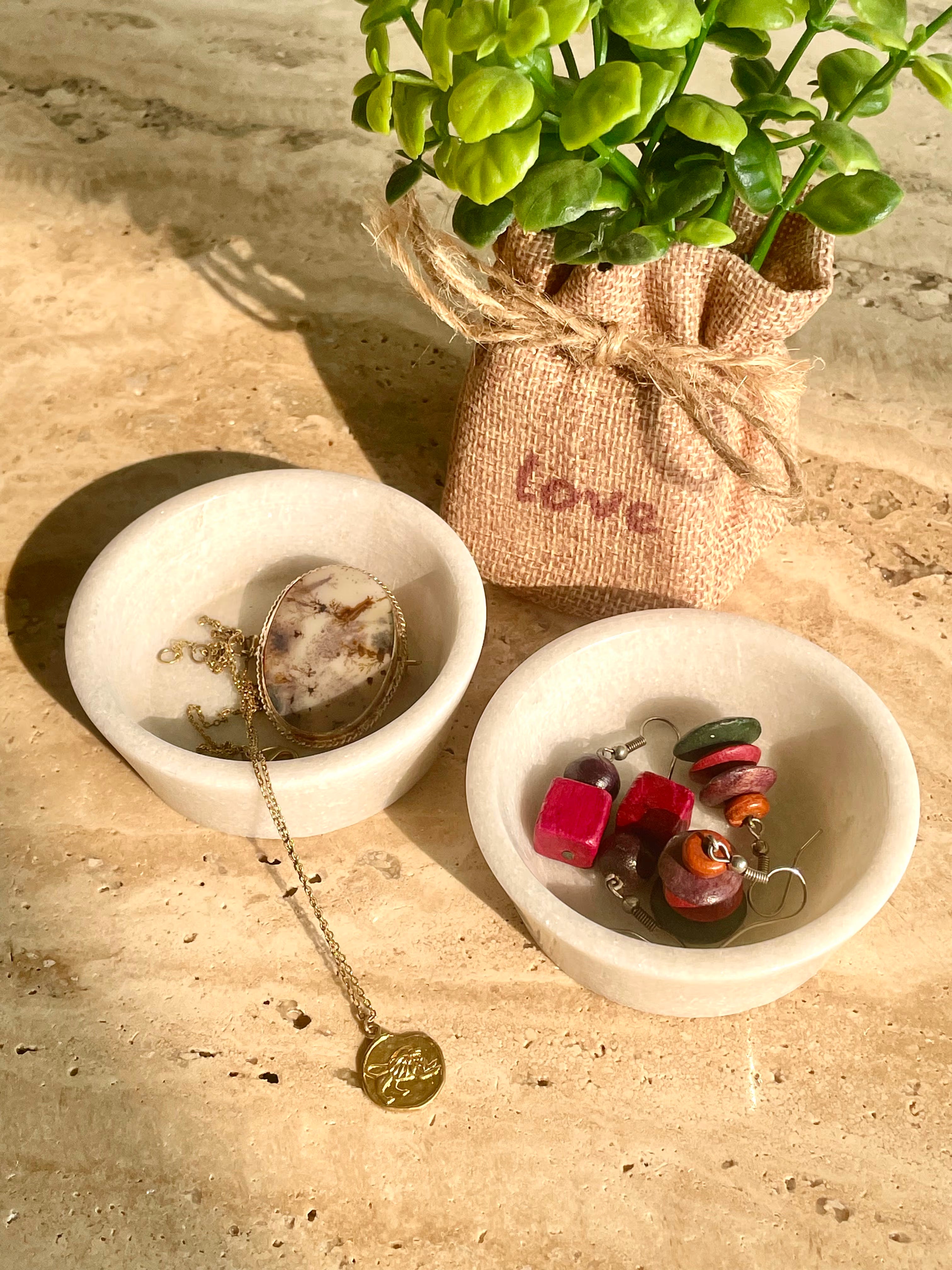 Katorika White Marble Katori Set