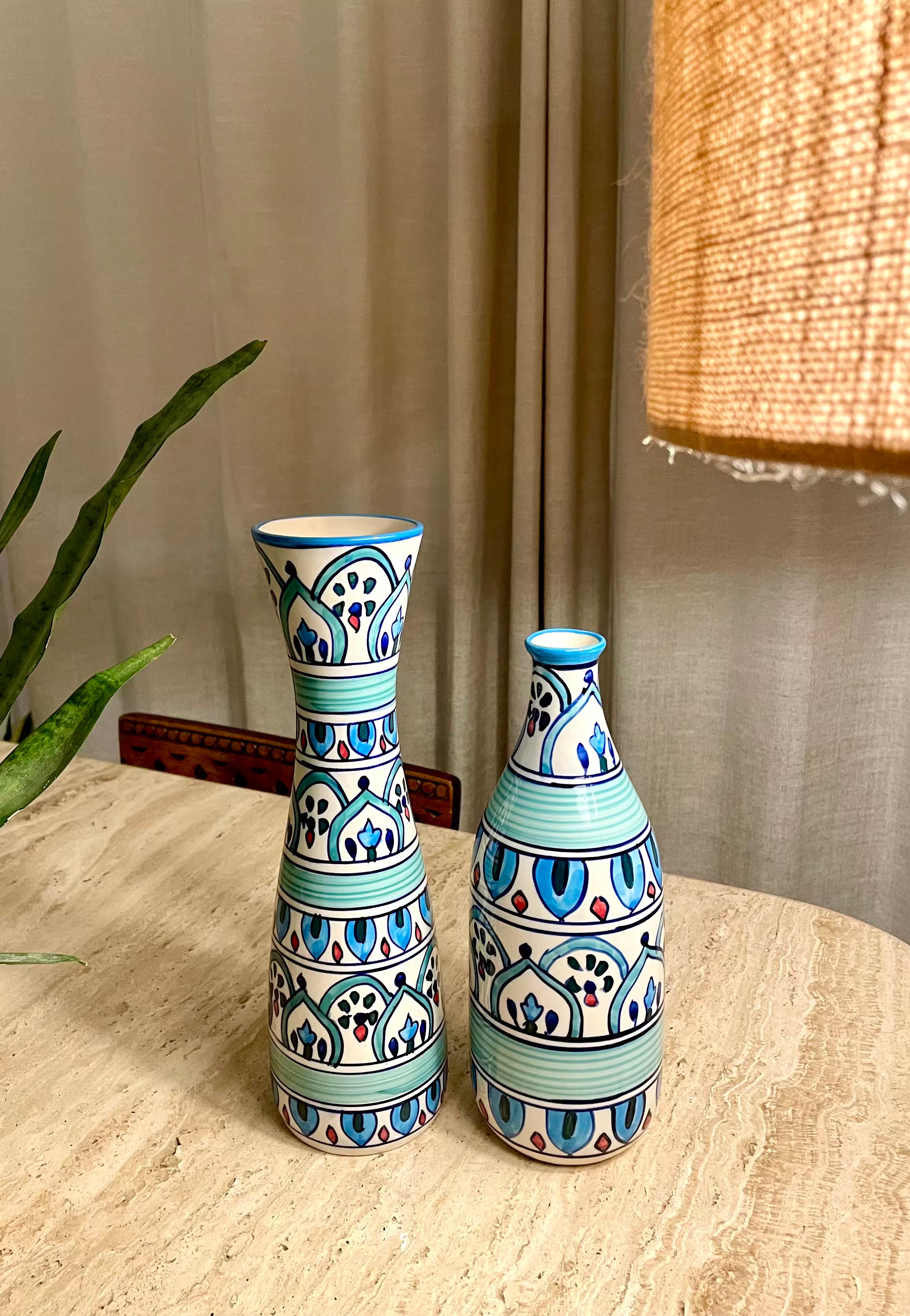 Neelam & Neel Porcelain Flower Vase set