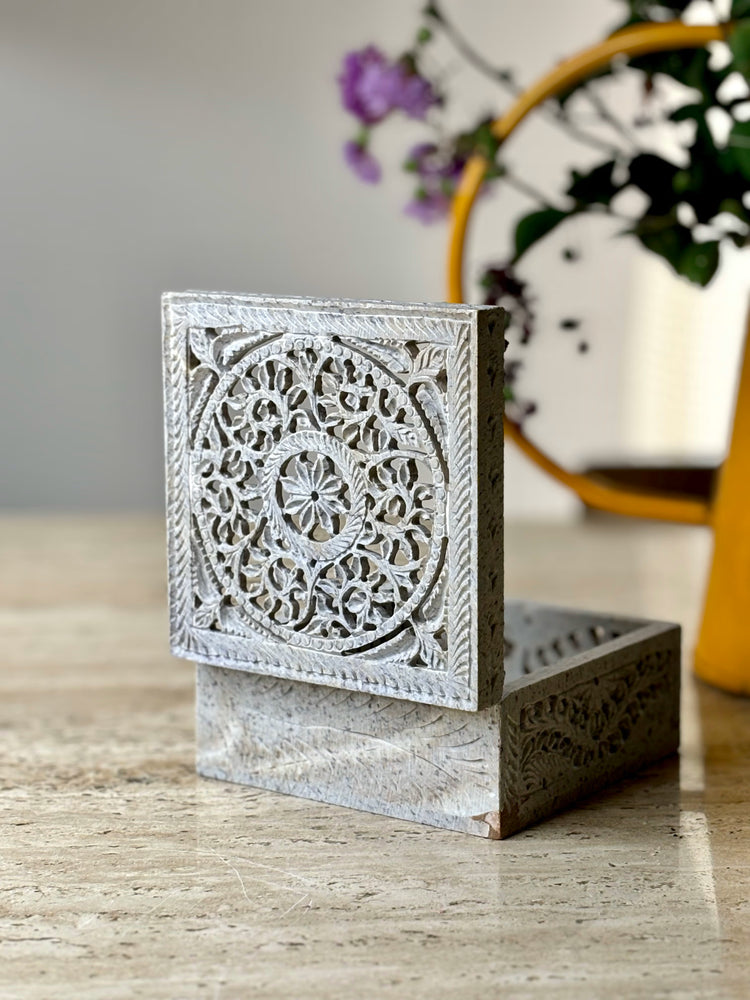 Soapstone Square Jewellery Box